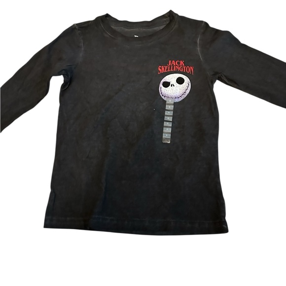 Jack Skellington Kids Long Sleeve Shirt - Black - Picture 3 of 4